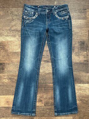 ⭐MISS ME SIGNATURE-RISE BOOT DENIM JEANS in Medium Wash, size 30⭐